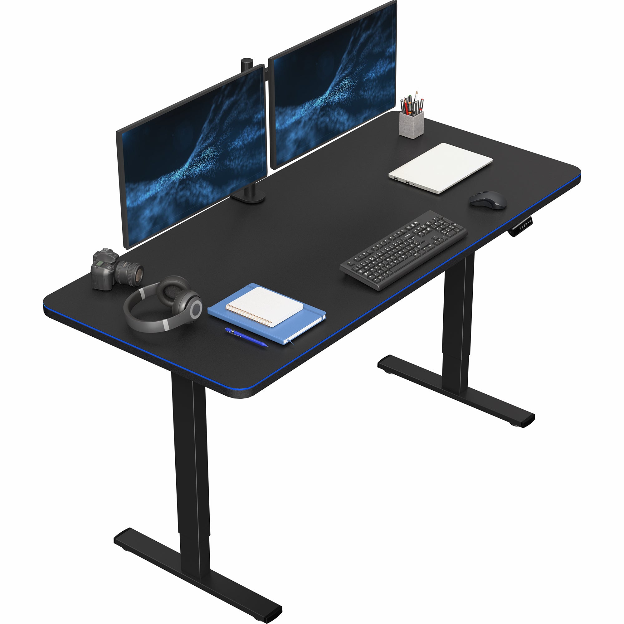 1B Split Top Series - Single Motor Electric Desk with Push Button Memory Controller