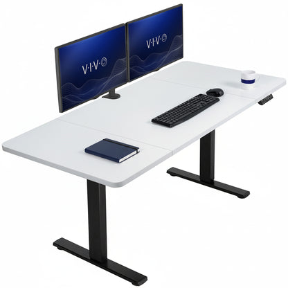 Single Motor Electric Desk with Push Button Memory Controller