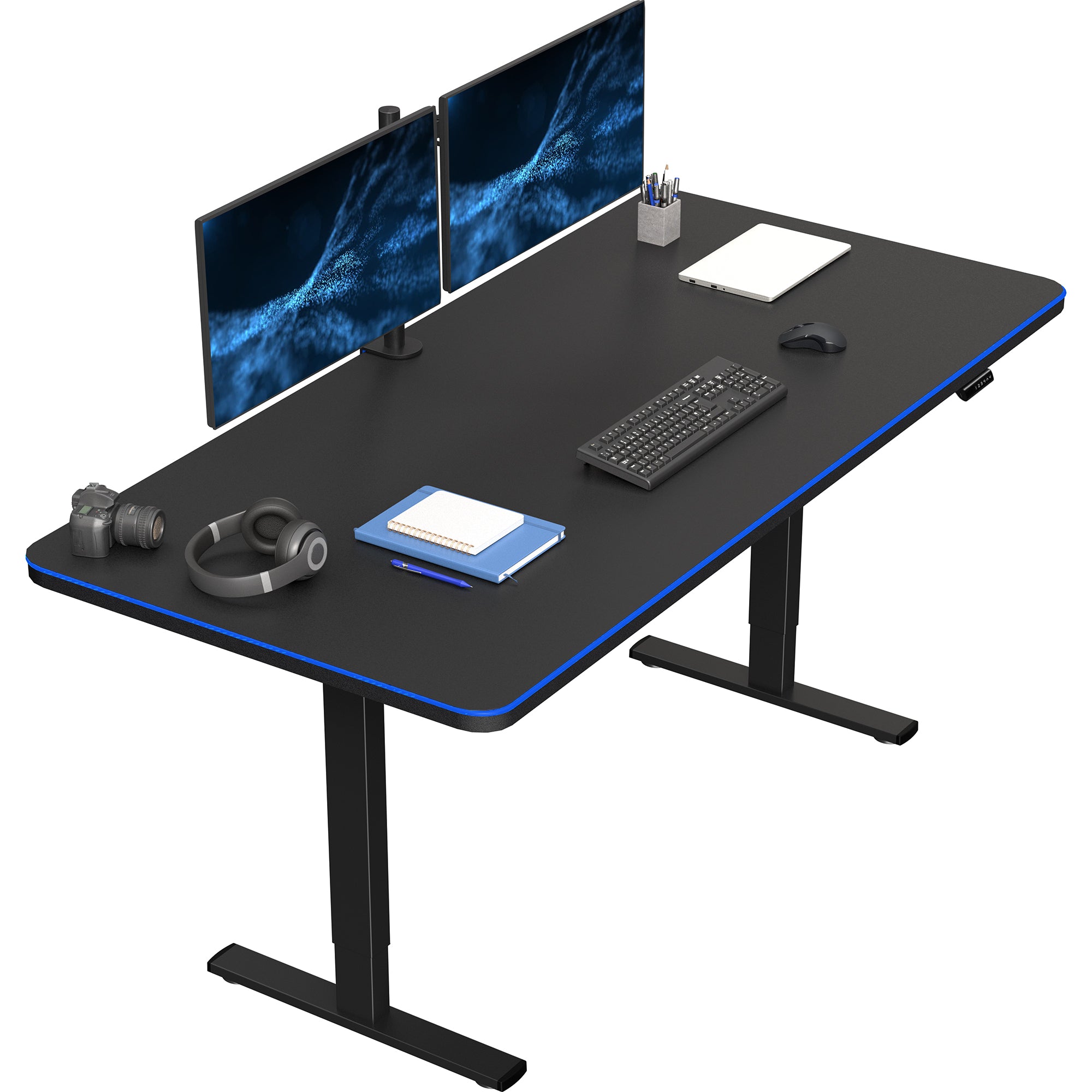 1B Split Top Series - Single Motor Electric Desk with Push Button Memory Controller