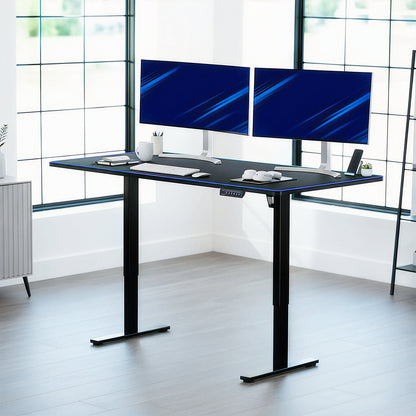 1B Split Top Series - Single Motor Electric Desk with Push Button Memory Controller