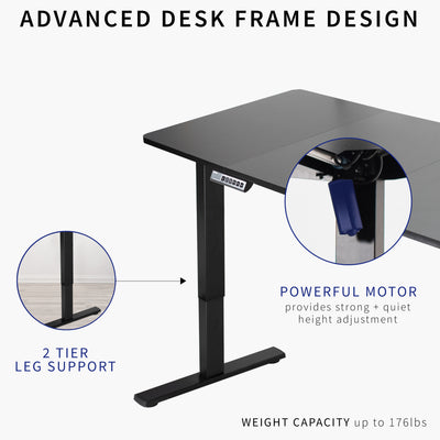 Advanced frame design incorporating a powerful motor and sturdy support legs.