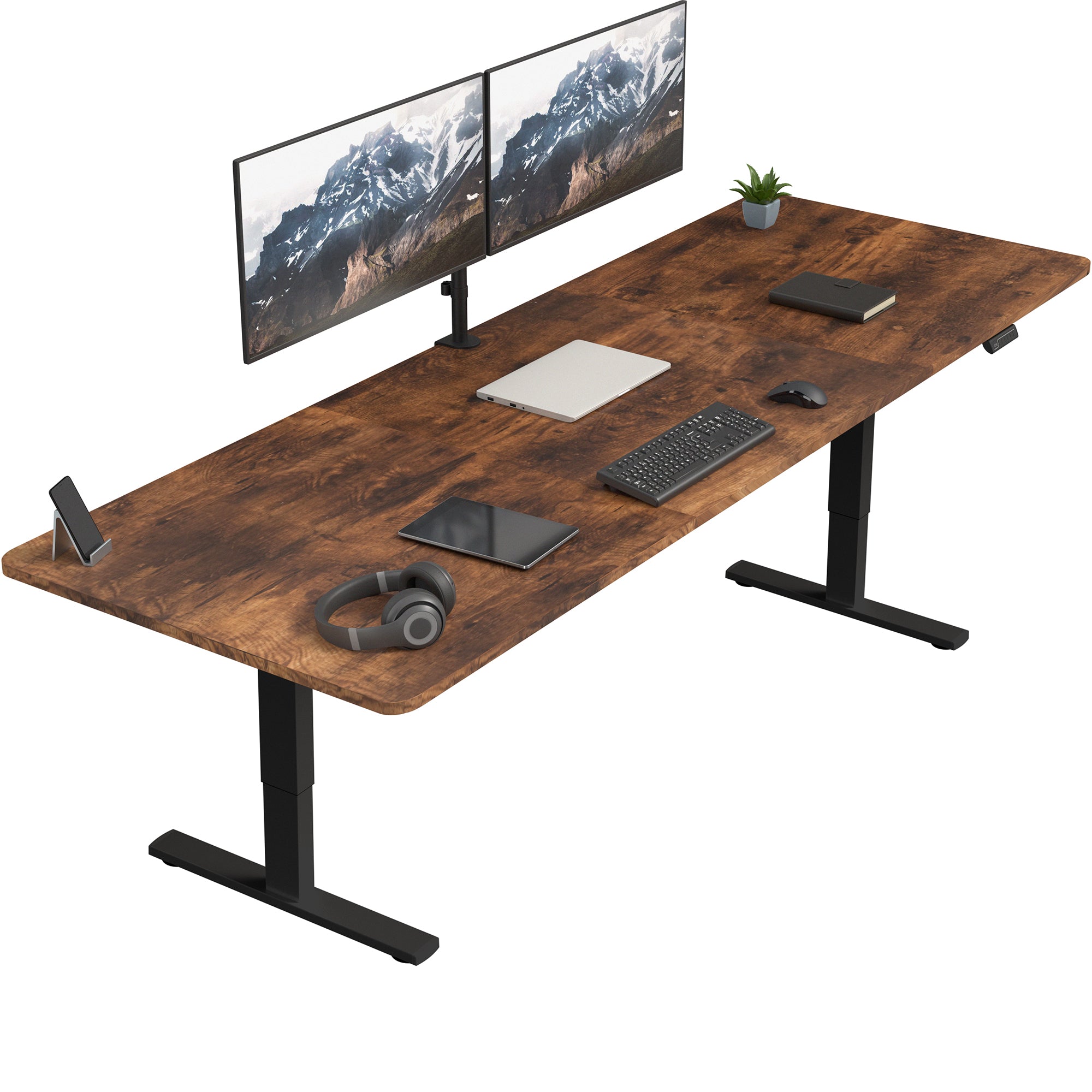 1B Split Top Series - Single Motor Electric Desk with Push Button Memory Controller