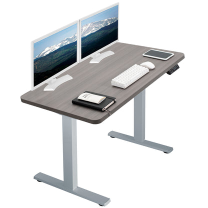 Sturdy ergonomic sit or stand active desk workstation with adjustable height using smart control panel.