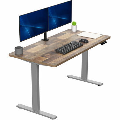 1B Solid Top Series - Single Motor Electric Desk with Push Button Memory Controller
