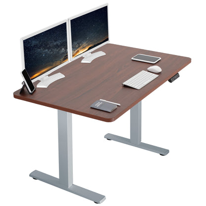 Sturdy ergonomic sit or stand active desk workstation with adjustable height using smart control panel.