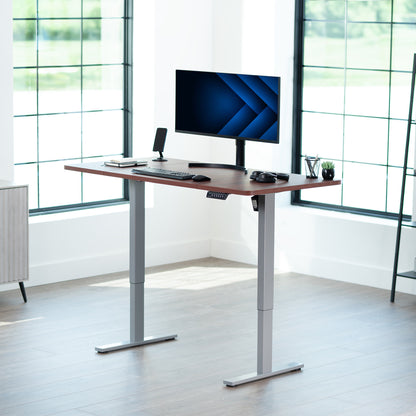 Single Motor Electric Desk with Push Button Memory Controller