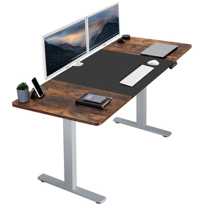 Large, rustic, sturdy sit or stand active workstation with adjustable height using smart control panel.