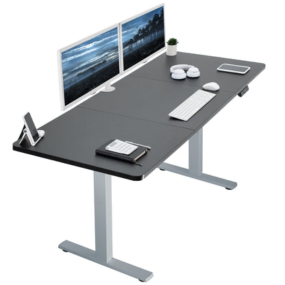 Large sturdy sit or stand active workstation with adjustable height using smart control panel.