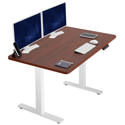 Sturdy ergonomic sit or stand active desk workstation with adjustable height using smart control panel.