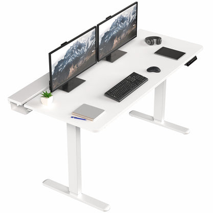 Height Adjustable Desk with Built-In Concealed Cable Trays, Complete Active Standing Workstation