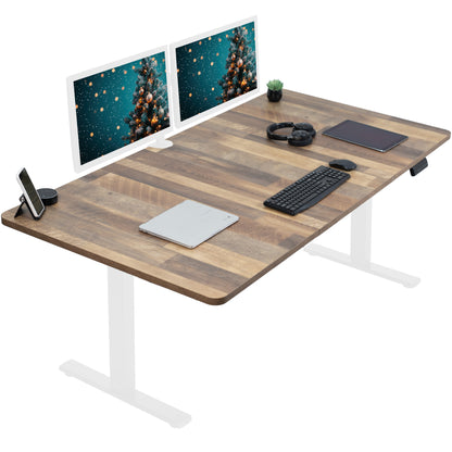 Large sturdy sit or stand active workstation with adjustable height using smart control panel.