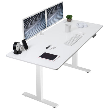 Large sturdy sit or stand modern desk with electric height adjustment options.