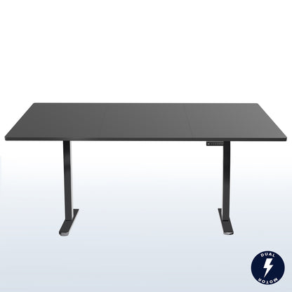 Extra large sturdy sit or stand active workstation with adjustable height using a memory control panel.