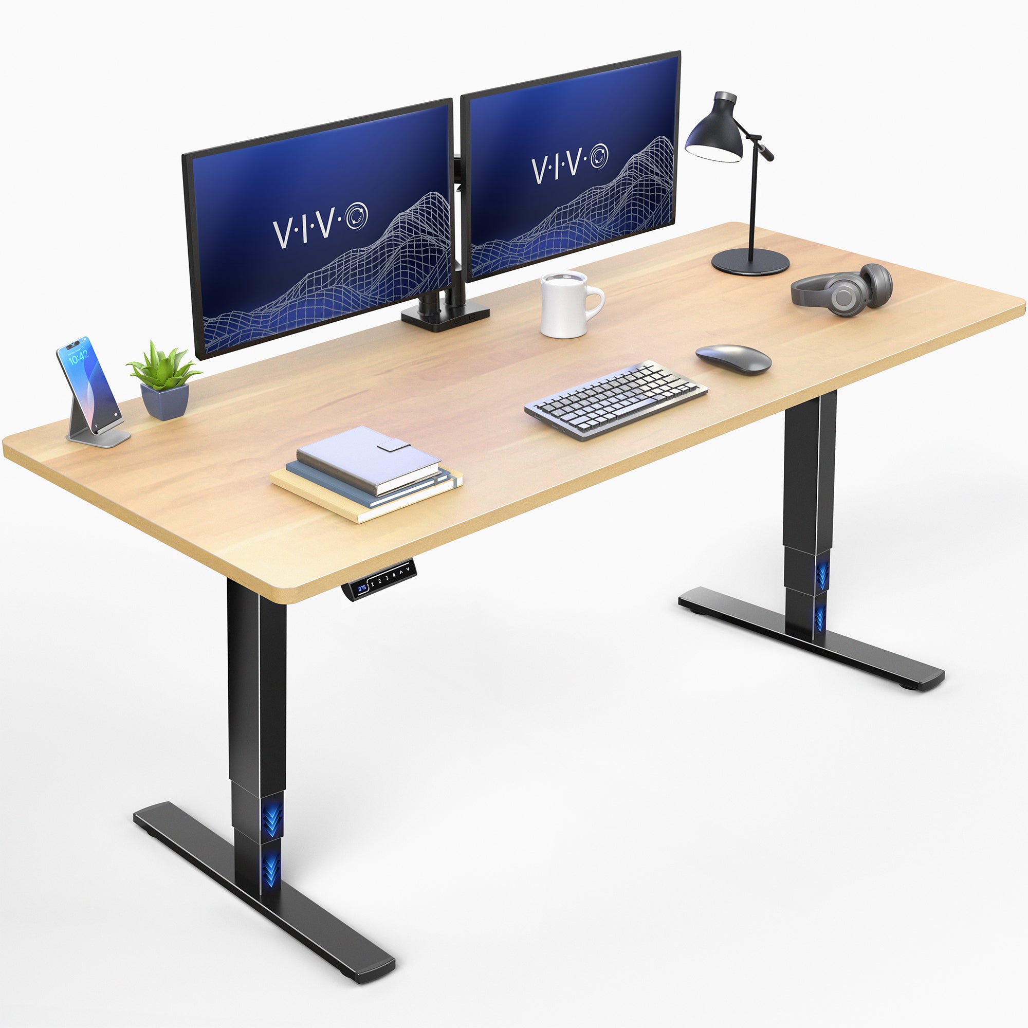 2E Series - 71" x 30" Electric Desk with Touch Screen Memory Controller