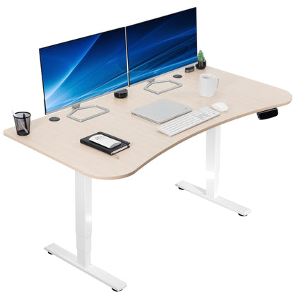 Ergonomic sit or stand active workstation with adjustable height using touch screen control panel.