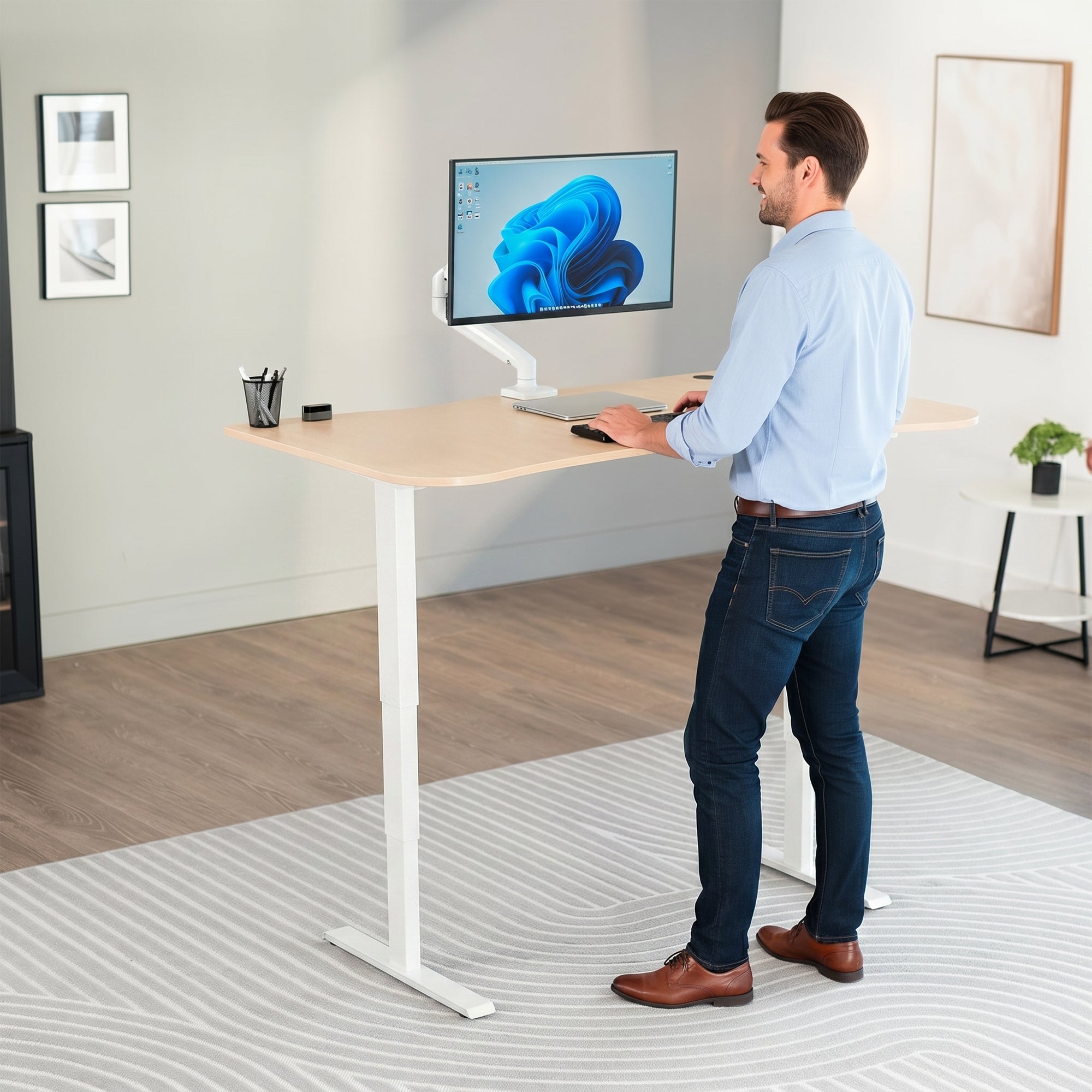 63” x 32” Electric Height Adjustable Stand Up Desk