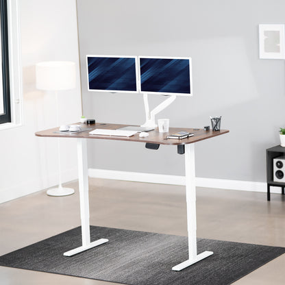 Rustic 63” x 32” Electric Height Adjustable Stand Up Desk