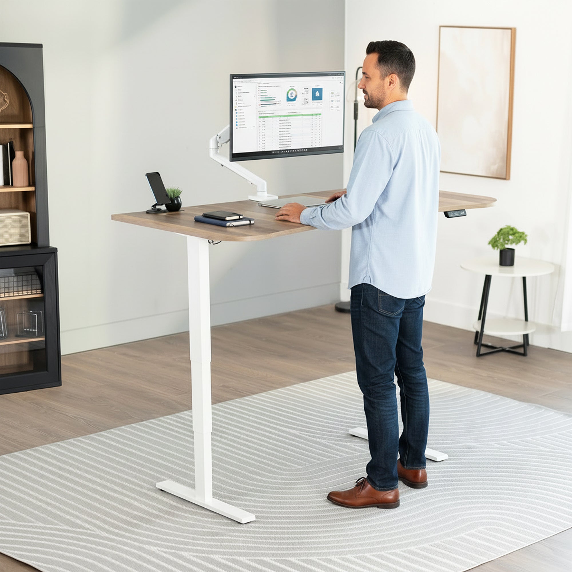 63” x 32” Electric Height Adjustable Stand Up Desk