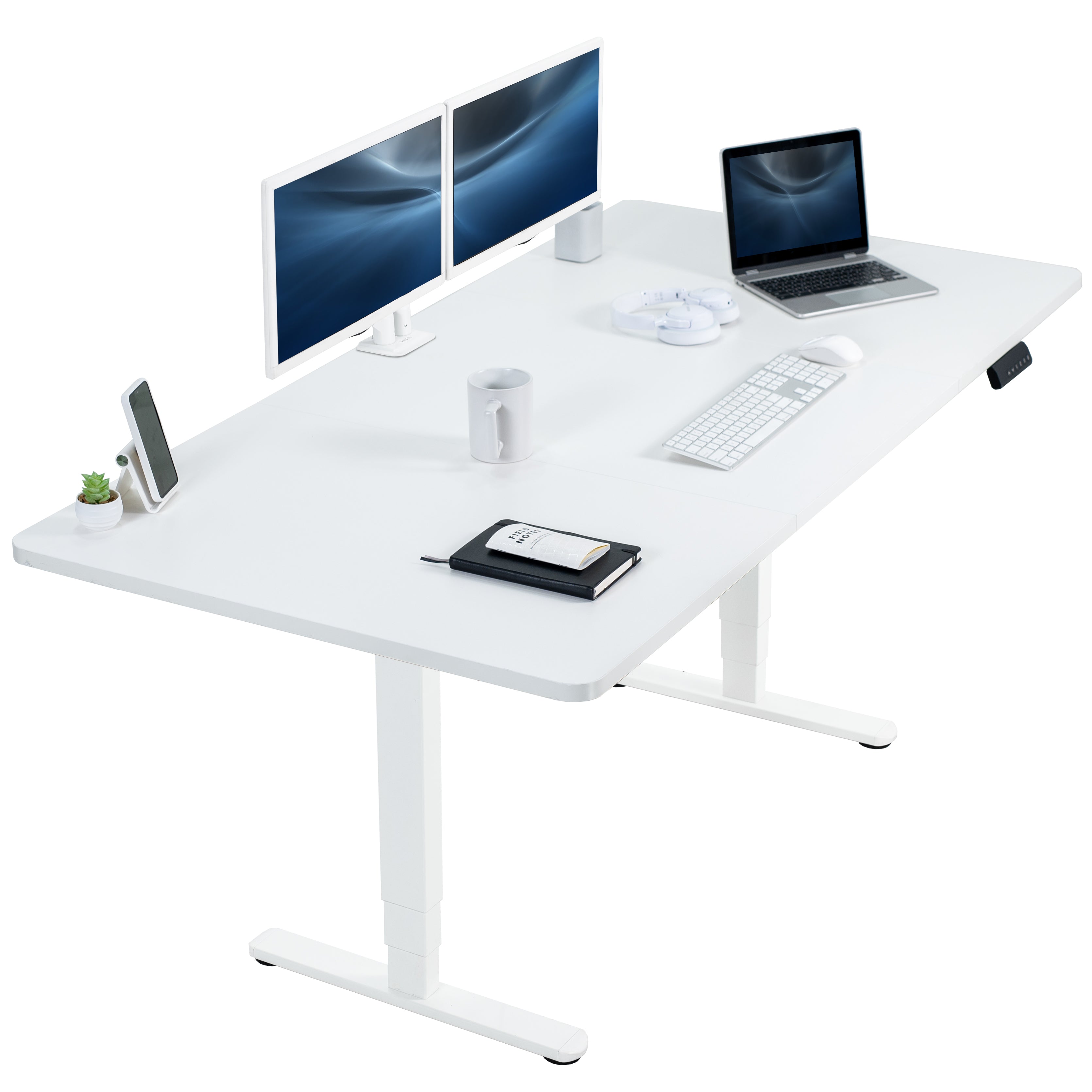 71" x 36" Electric Desk provides a convenient sit and stand workstation for the home or office.