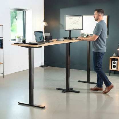 Extra Long 109" x 24" Electric Desk with Square Corner Top