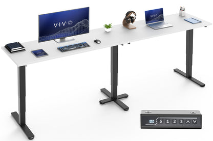 Extra Long 109" x 24" Electric Desk with Square Corner Top