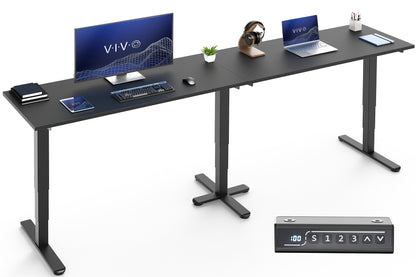 Extra Long 109" x 24" Electric Desk with Square Corner Top