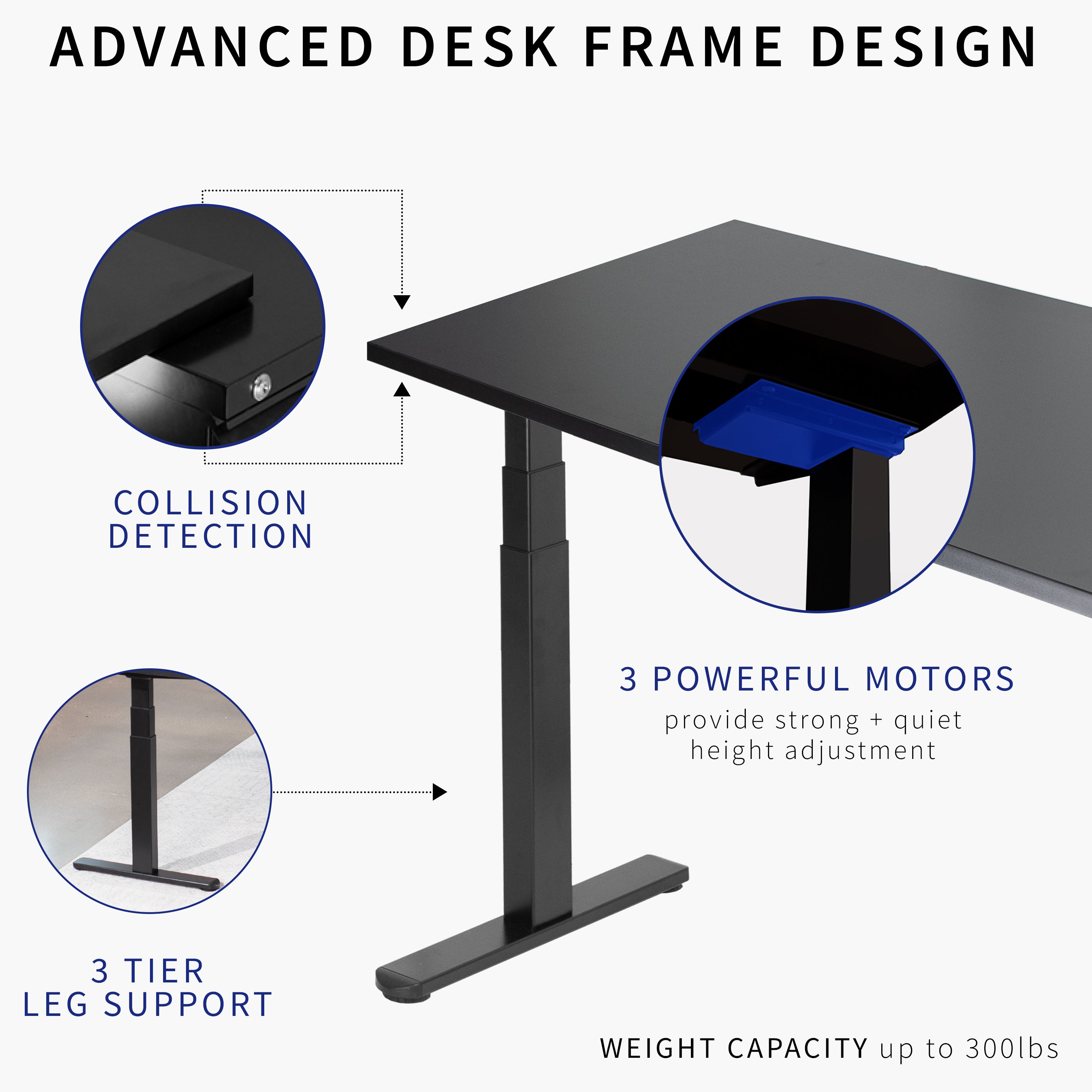 Large electric heavy-duty corner desk workstation for modern office workspaces.