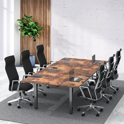 Dual Motor Electric 4-Leg Desk with Square Corner Top provides a spacious workstation for a conference room or project table and creates smooth height adjustment at the push of a button.