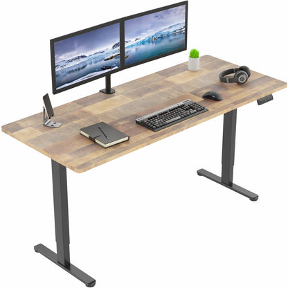 71 x 30 inch dual motor electric desk featuring memory controller height adjustment with memory settings