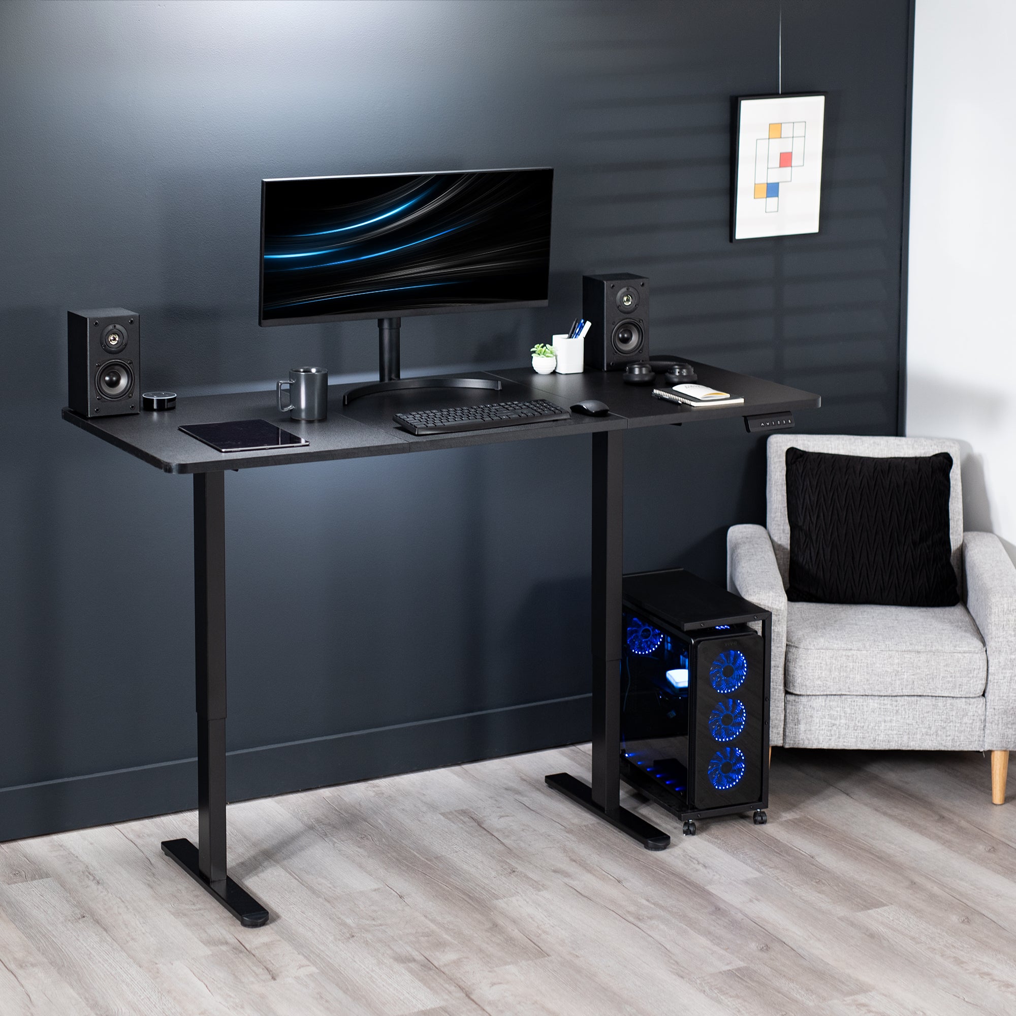 Electric Height Adjustable 71 x 30 inch Stand Up Desk