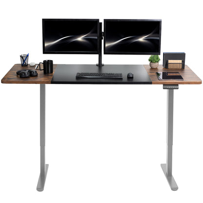 Rustic Electric Height Adjustable 71 x 30 inch Stand Up Desk