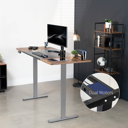 Rustic Electric Height Adjustable 71 x 30 inch Stand Up Desk