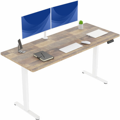 71 x 30 inch dual motor electric desk featuring memory controller height adjustment with memory settings