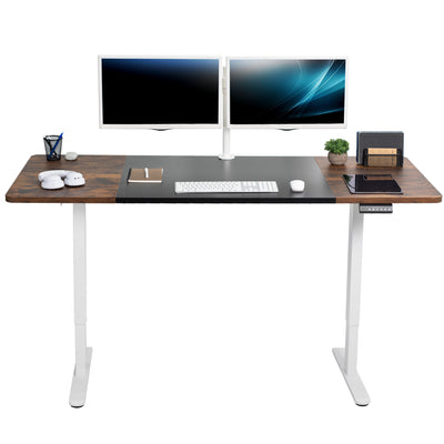 Rustic Electric Height Adjustable 71 x 30 inch Stand Up Desk