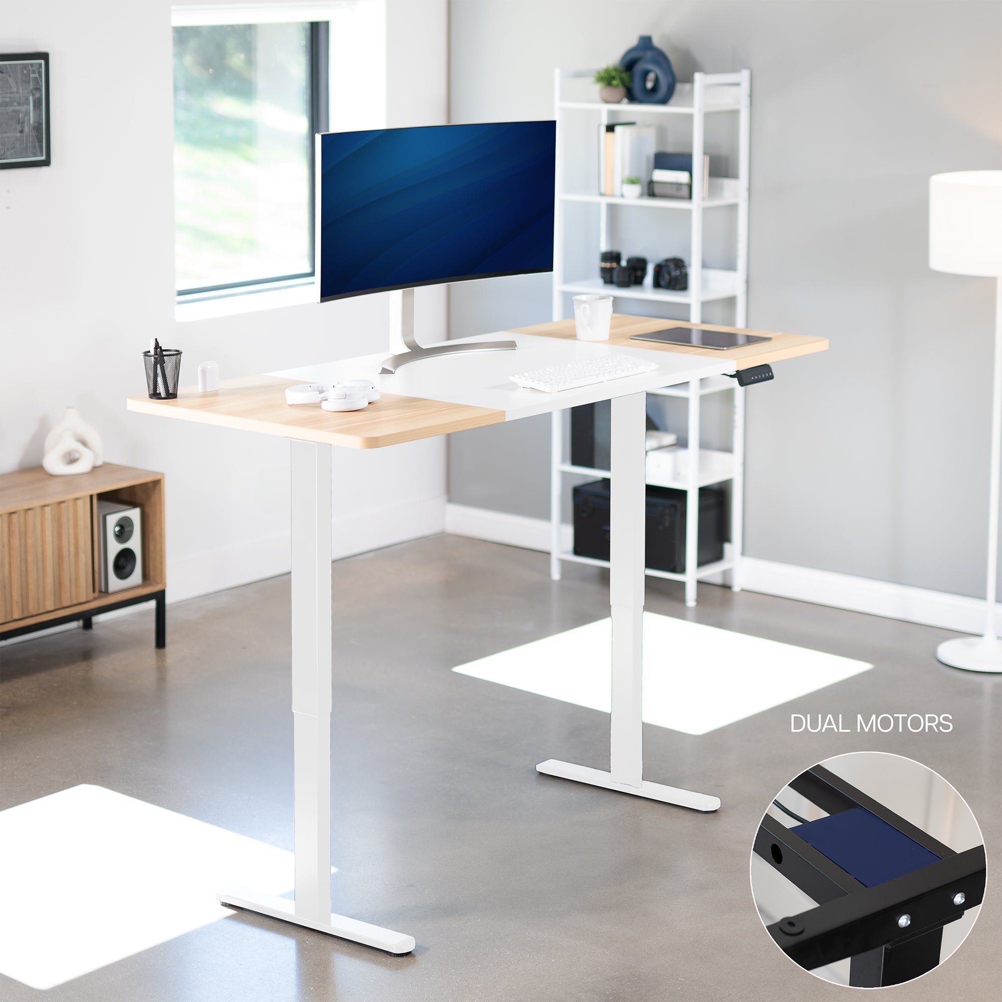 Electric Height Adjustable 71 x 30 inch Stand Up Desk