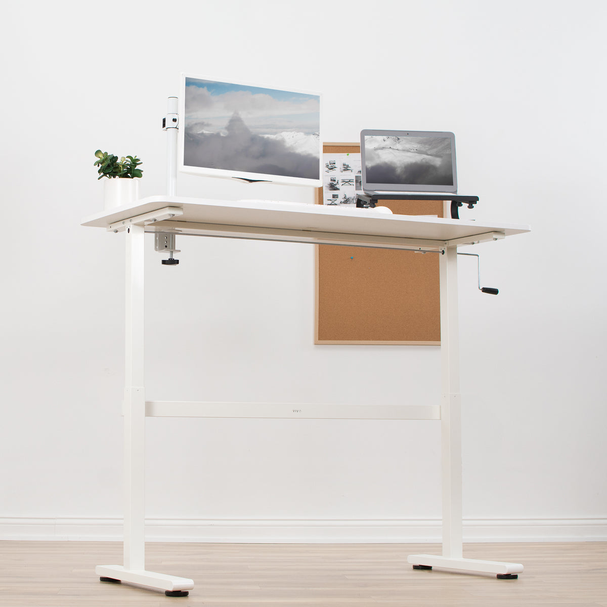 55" x 24" Crank Height Adjustable Desk