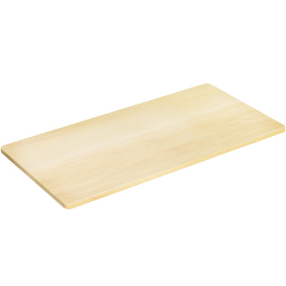 Rectangular wooden desktop on a white background