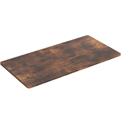 Wooden desktop with a rustic finish on a white background