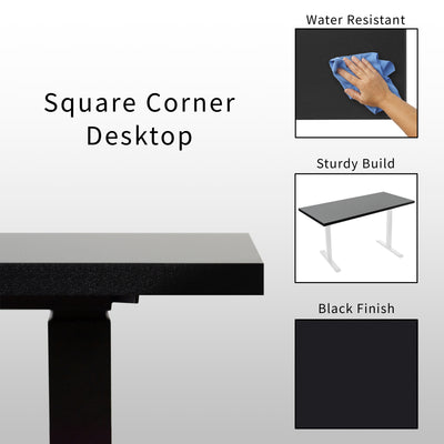 71 x 30 inch Universal Solid Square Corner Table Top for Standard and Sit to Stand Height Adjustable Home and Office Desk Frames