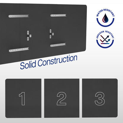 83 x 30 inch durable desk tabletop workstation with wide 3-panel surface space.