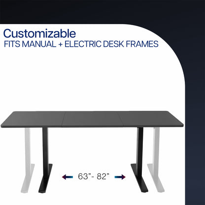 83 x 30 inch durable desk tabletop workstation with wide 3-panel surface space.