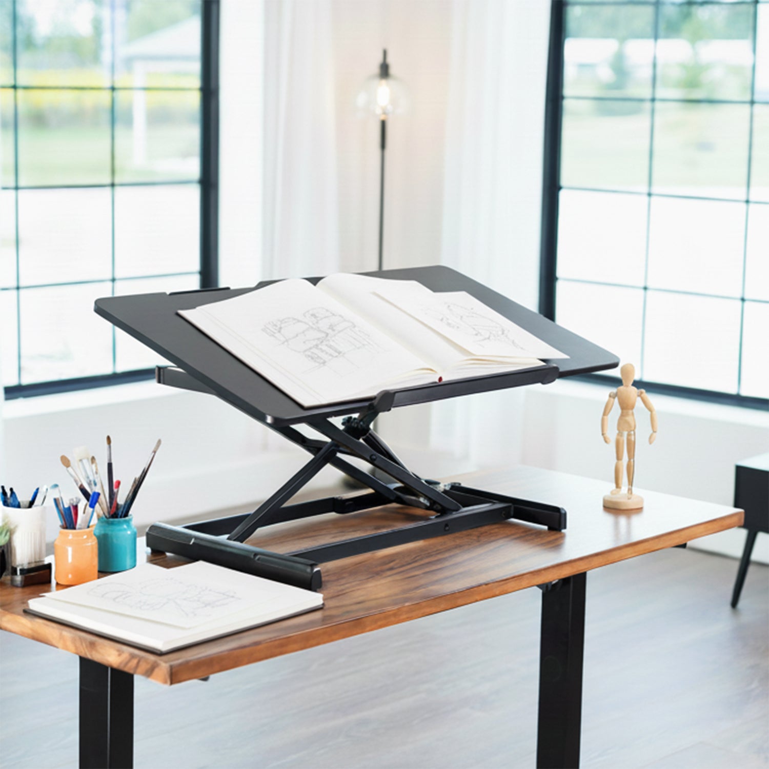 36" Single Top Tilting Desk Riser