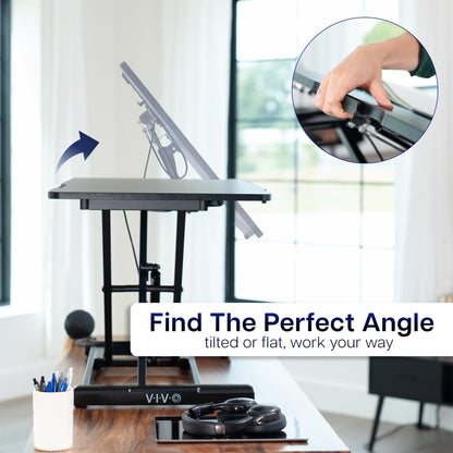 36" Single Top Tilting Desk Riser