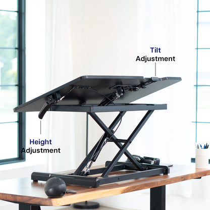 36" Single Top Tilting Desk Riser