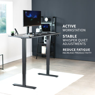 Electric Stand Up Desk Frame Single Motor Active Standing Height Adjustable Workstation