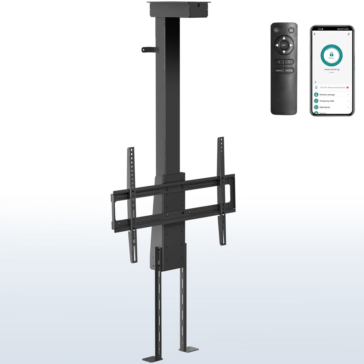 Motorized Large TV Mount with Remote Control - 43” to 88” Screens