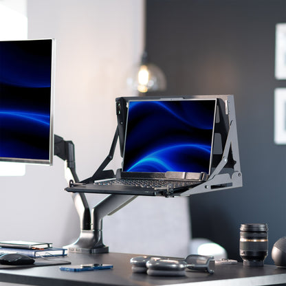 Wall Mounted / VESA Mounted Flip Down Laptop Holder