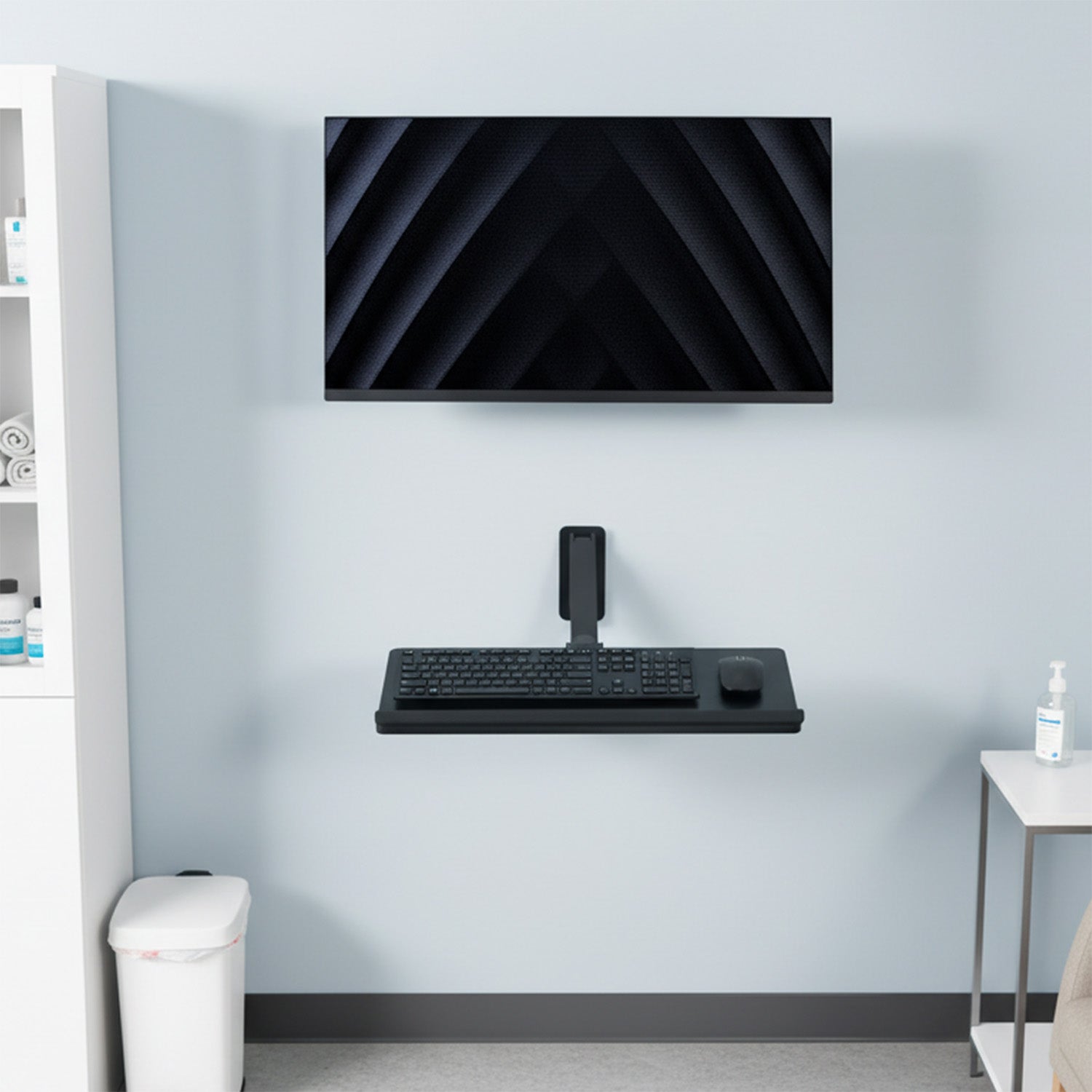 Pneumatic Wall Mounted Keyboard Tray