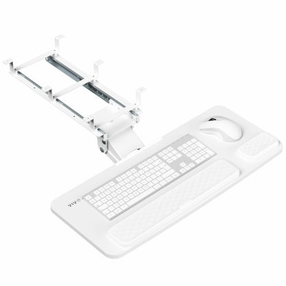 Premium Under Desk White Keyboard Tray 