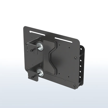 Steel Clamp-on Desk Leg Laptop Mount Holder on a white background